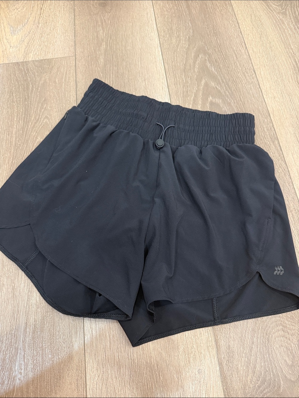 Black Women's Athletic running Shorts with Elastic Waistband